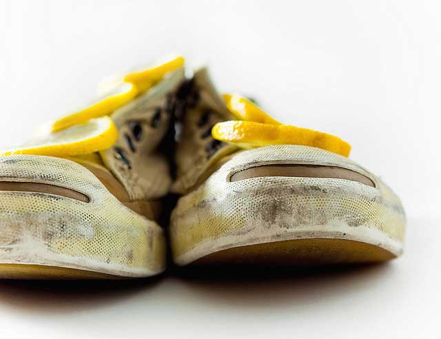 freshen up stinky shoes