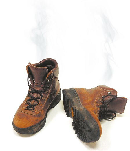 smelly work boots